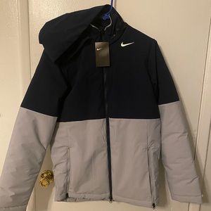 Nike Shield Heavyweight Jacket Size S Navy/Grey